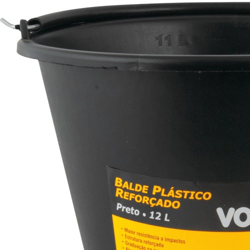 Balde plástico reforçado para concreto 12 litros Balde plástico reforçado para concreto 12 litros
