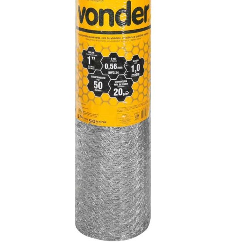 Tela met�lica hexagonal para pinteiro malha 1