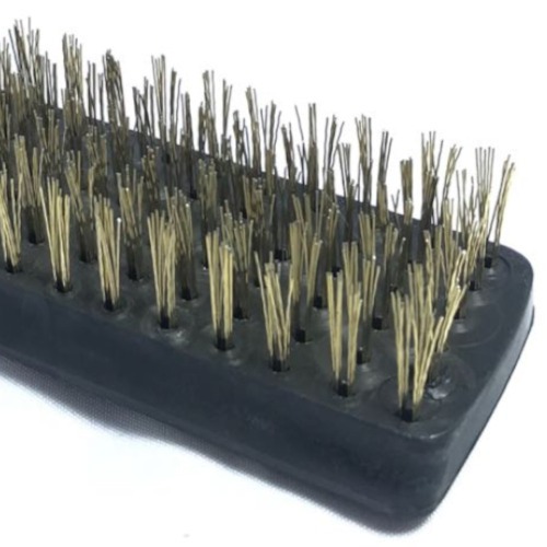 Escova de ao latonado manual com 6 fileiras sem cabo - 0.2025