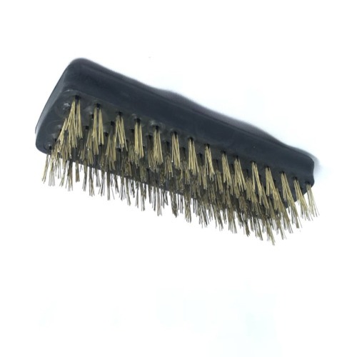 Escova de ao latonado manual com 6 fileiras sem cabo - 0.2025