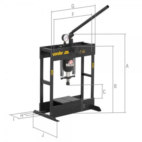 Prensa hidráulica capacidade de 10 toneladas Prensa hidráulica capacidade de 10 toneladas