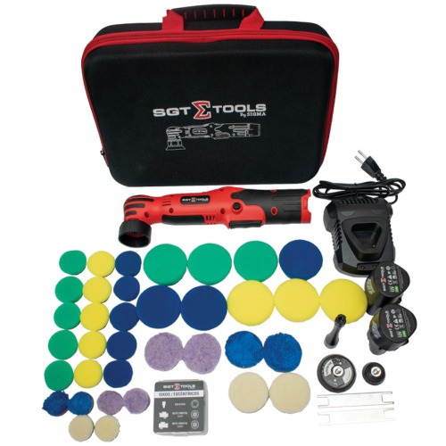 Politriz Roto Orbital nano hibrida bateria 12V com 2 baterias e kit de acessórios - SGT-8102  110V/220V Politriz Roto Orbital nano hibrida bateria 12V com 2 baterias e kit de acessórios - SGT-8102  110V/220V