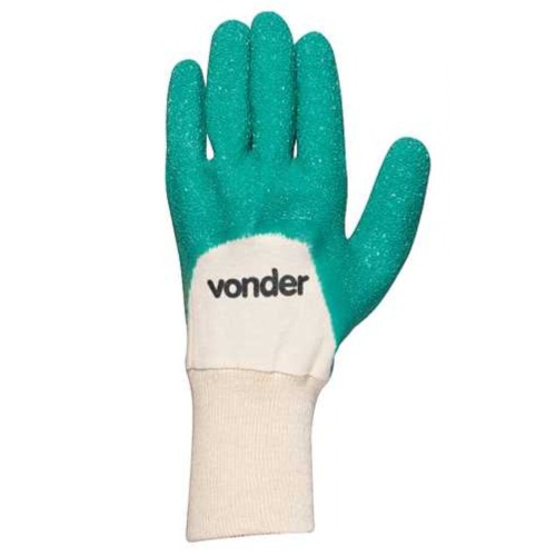 Luva de malha com látex verde - MLV 1002 Luva de malha com látex verde - MLV 1002