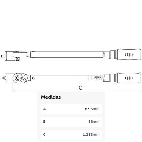 Torqumetro de estalo encaixe de 3/4