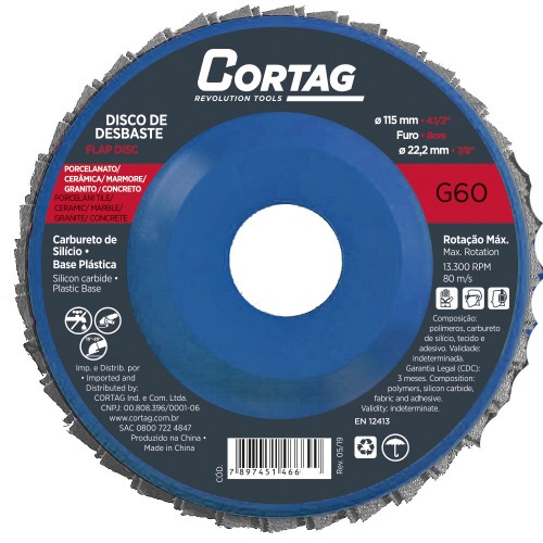 Disco de lixa flap disc cônico 4.1/2 Disco de lixa flap disc cônico 4.1/2