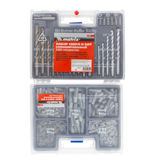 Jogo de brocas bits e buchas com 300 peças  Jogo de brocas bits e buchas com 300 peças