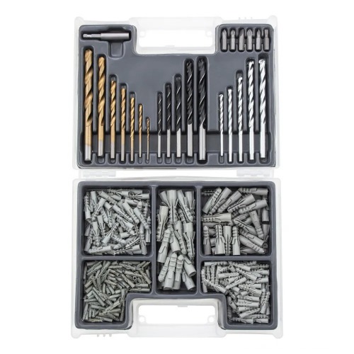 Jogo de brocas bits e buchas com 300 peças  Jogo de brocas bits e buchas com 300 peças