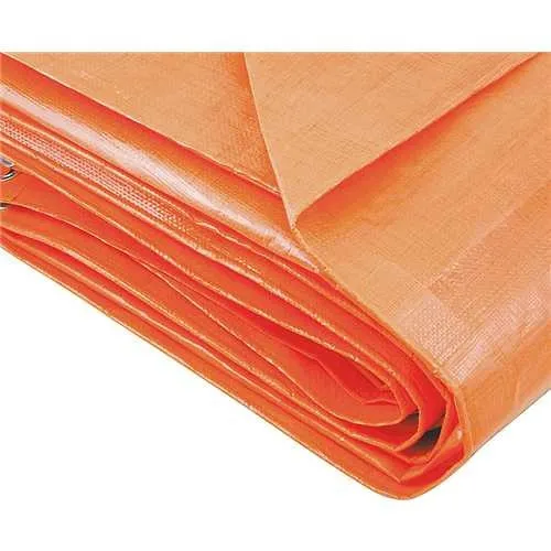 Lona reforçada de polietileno laranja 8 m x 5 m