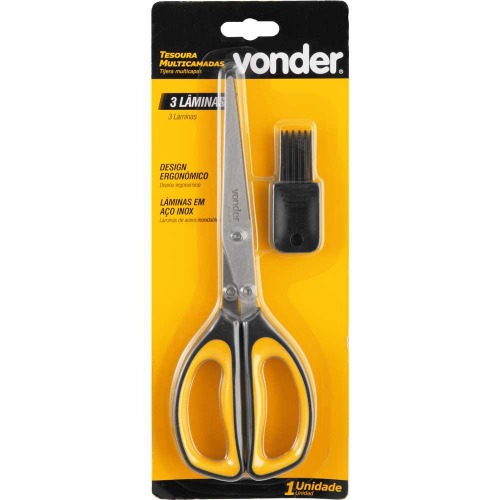 Tesoura multicamadas com 3 lminas 