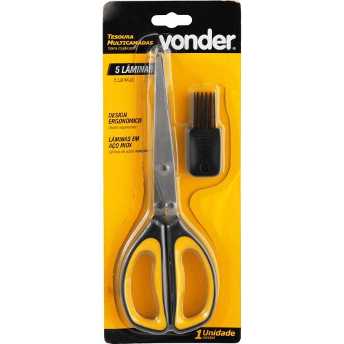 Tesoura multicamadas com 5 lminas 