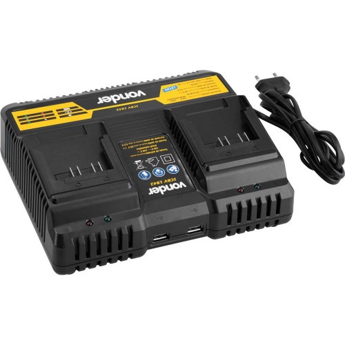 Carregador de bateria duplo 18V intercambiável carregamento rápido - ICBV 1842 110V/220V Carregador de bateria duplo 18V intercambiável carregamento rápido - ICBV 1842 110V/220V