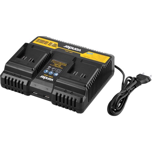Carregador de bateria duplo 18V intercambiável carregamento rápido - ICBV 1842 110V/220V Carregador de bateria duplo 18V intercambiável carregamento rápido - ICBV 1842 110V/220V