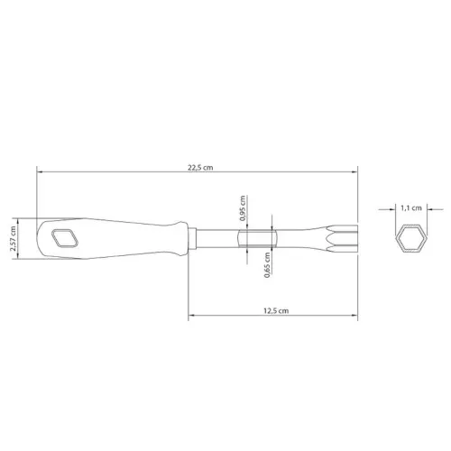 Chave canhão tubular 7 mm