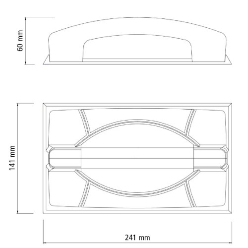 Desempenadeira plástica base corrugada 14 x 24 cm Desempenadeira plástica base corrugada 14 x 24 cm