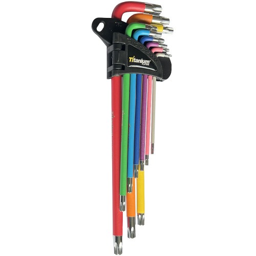 Jogo de chave hexalobular longa T10 a T50 9 peas - 08046