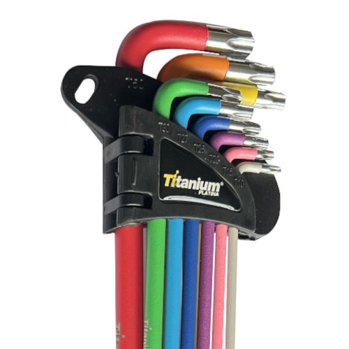 Jogo de chave hexalobular longa T10 a T50 9 peas - 08046