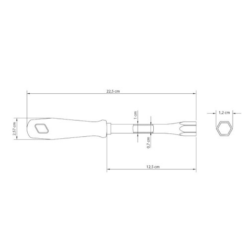 Chave canhão tubular 8 mm Chave canhão tubular 8 mm