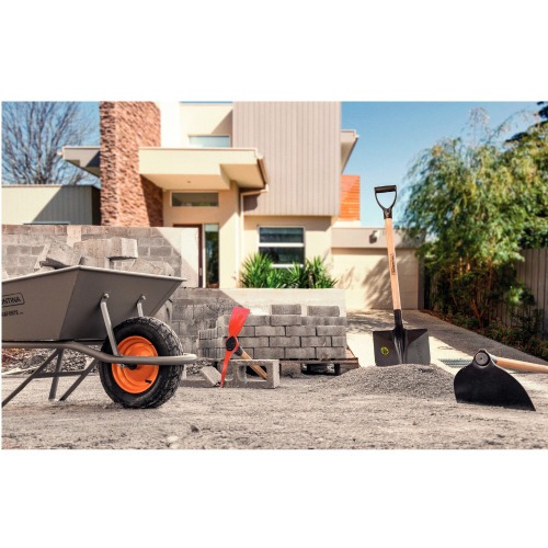 Carrinho de mão extraforte com caçamba metálica cinza 65 L Carrinho de mão extraforte com caçamba metálica cinza 65 L