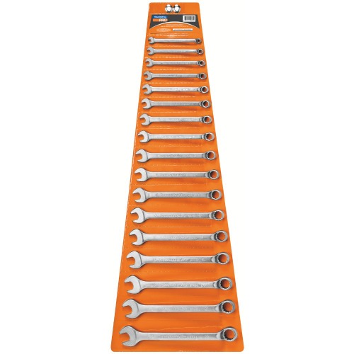 Jogo de chave combinada 6 a 22 mm aço cromo vanádio com 17 peças Jogo de chave combinada 6 a 22 mm aço cromo vanádio com 17 peças