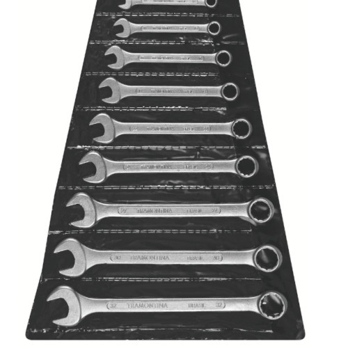 Jogo de chave combinada 6 a 32 mm em ao especial com 15 peas - Basic