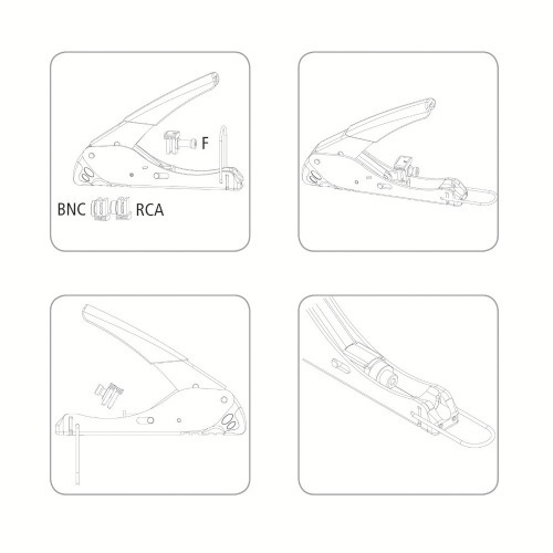 Alicate crimpador para cabos coaxiais 6 Alicate crimpador para cabos coaxiais 6