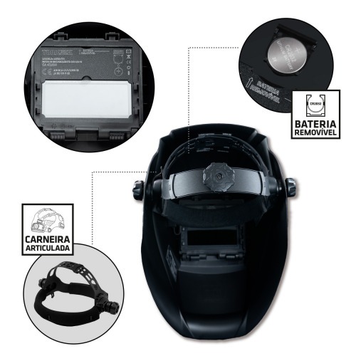 Combo Inversora de solda Mig sem gs Multiprocesso 140A KAB 140 Trisolda + Mscara e Acessrios   110V/220V