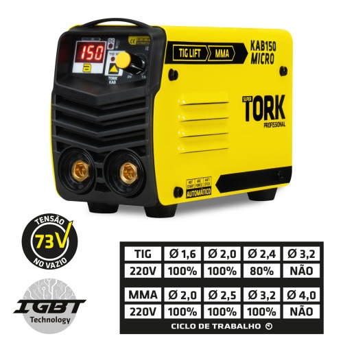 Combo Inversora de solda 150A Kab 150 BV + Mascara de solda e acessórios   110V/220V Combo Inversora de solda 150A Kab 150 BV + Mascara de solda e acessórios   110V/220V