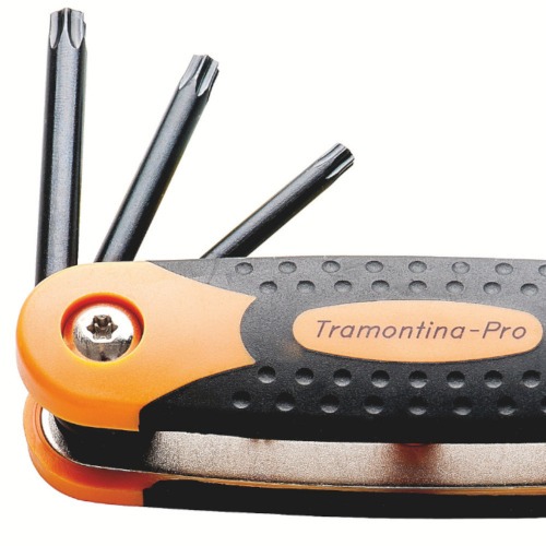 Jogo de chave hexalobular com armao ao cromo vandio com 7 peas