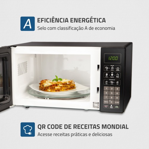Micro-ondas 34 litros 1400W 10 níveis de potência - MO-02-34-B  110V Micro-ondas 34 litros 1400W 10 níveis de potência - MO-02-34-B  110V