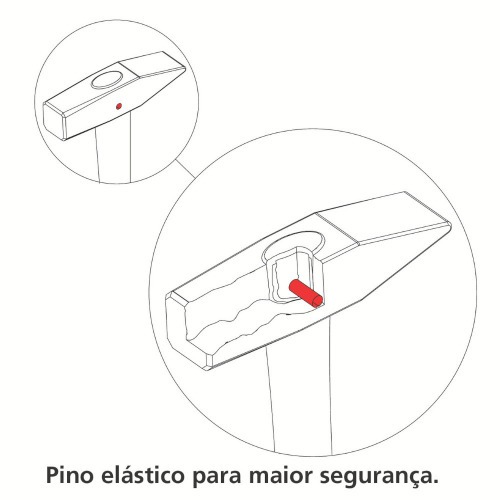 Martelo de pena cabo tubular 500 g - Ultrafortis Martelo de pena cabo tubular 500 g - Ultrafortis
