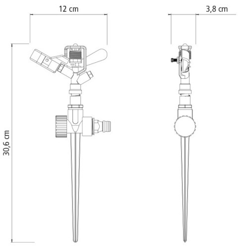 Aspersor de impulso setorial para engate rpido