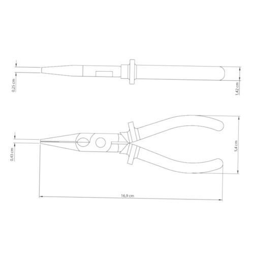 Alicate bico chato isolado 6 Alicate bico chato isolado 6