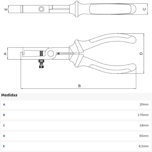 Alicate desencapados de fios isolado 1000V 7