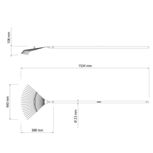 Vassoura metlica regulvel 22 dentes com cabo