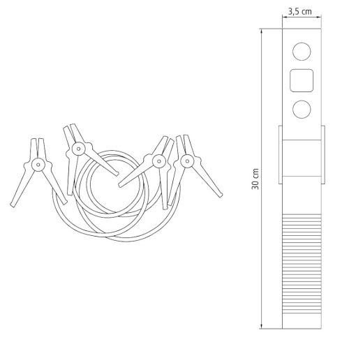 Cabo para transmisso de carga 300 A 3m