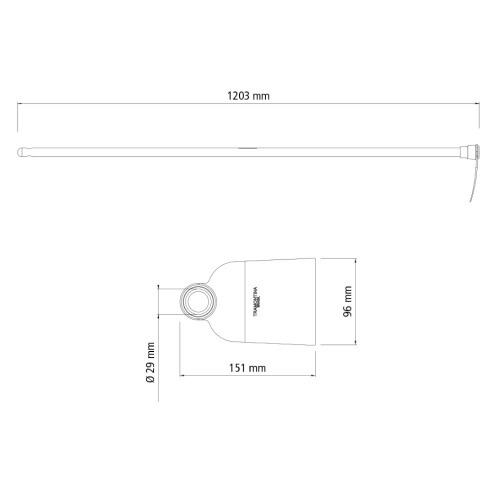 Enxada estreita leve com olho de 29 mm e cabo de madeira de 120 cm