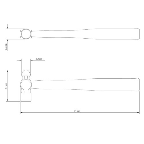Martelo de bola 200 gramas - MASTER BASIC Martelo de bola 200 gramas - MASTER BASIC