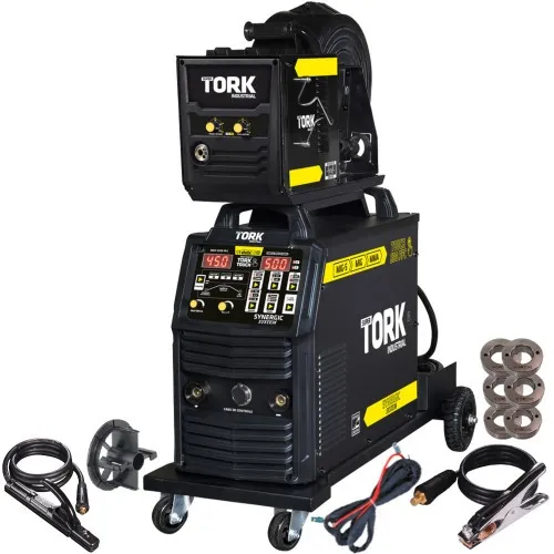 Inversora de solda 500A Multiprocesso com Alimentador externo Trifásica - TOUCH 500 PFC