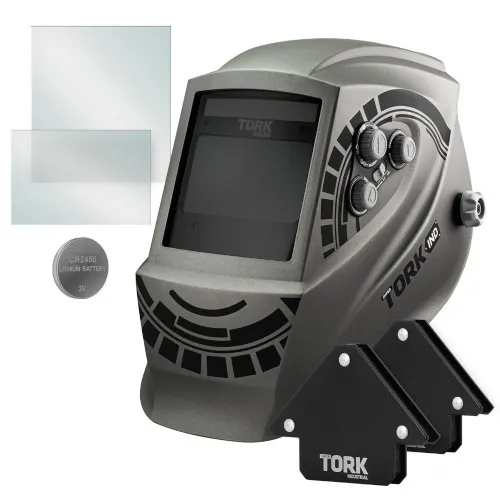 Máscara de solda com escurecimento automático Ton 5 a 13 + 2 esquadros e acessórios - Control Solar 8K