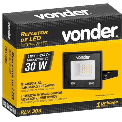 Refletor LED 30W 2.100 lmens 6500K luz branca