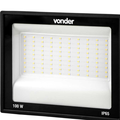 Refletor LED 100W 7.000 lmens 6500K luz branca  110V/220V