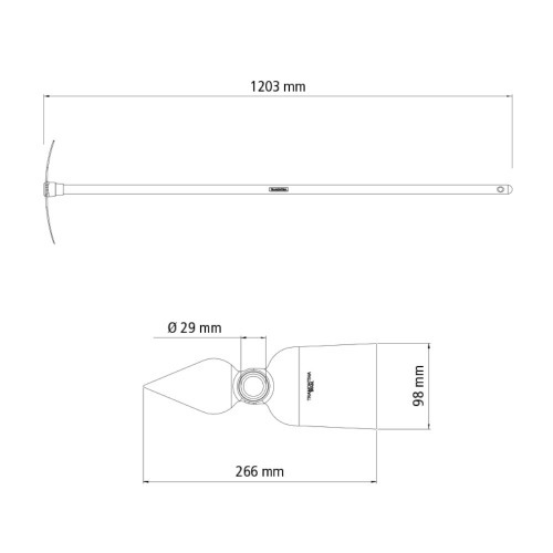 Sacho corao com cabo de 110 cm