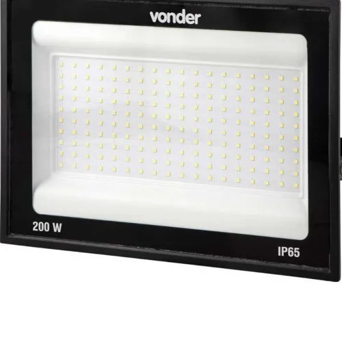 Refletor LED 200W 14.500 lúmens 6500K luz branca   110V/220V