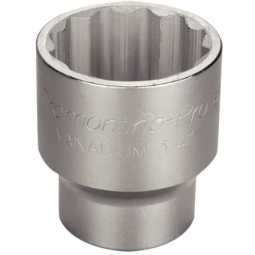 Soquete estriado em aço CRV 50 mm encaixe 3/4 Soquete estriado em aço CRV 50 mm encaixe 3/4