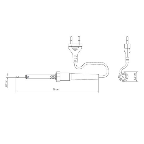 Ferro de solda 70 watts com empunhadura Pl�stica  110V