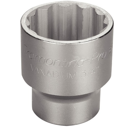 Soquete estriado em ao cromo vandio 46 mm encaixe 3/4