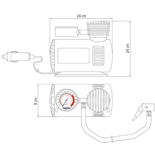Compressor de ar porttil para carros 300 psi 50 W 12 V