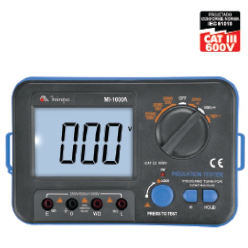 Megmetro digital para medio de resistncia 2000 ohms - MI-1000A