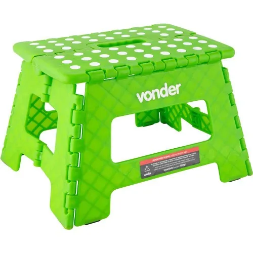 Banqueta plástica dobrável verde 220 mm