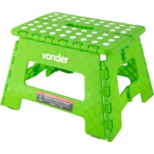 Banqueta plástica dobrável verde 220 mm